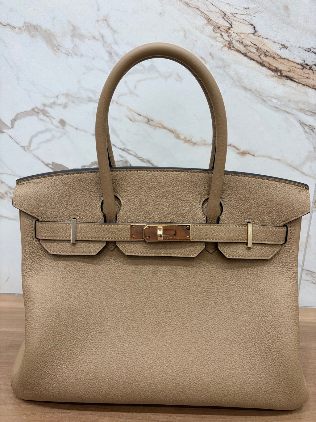 N/A Hermes Birkin 30 Togo Calfskin Poussie