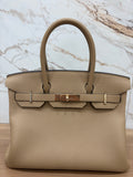 N/A Hermes Birkin 30 Togo Calfskin Poussie