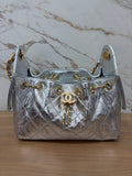 N/A Chanel Mini 25 Hobo Silver Metallic