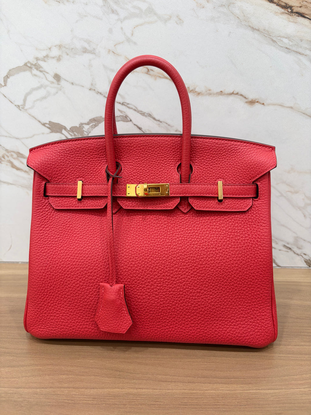 N/A Hermes Birkin 25 Rouge Pivoine