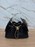 N/A Chanel Mini 25 Black Quilted Caviar Hobo Bag