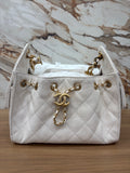 N/A Chanel Mini 25 White Caviar