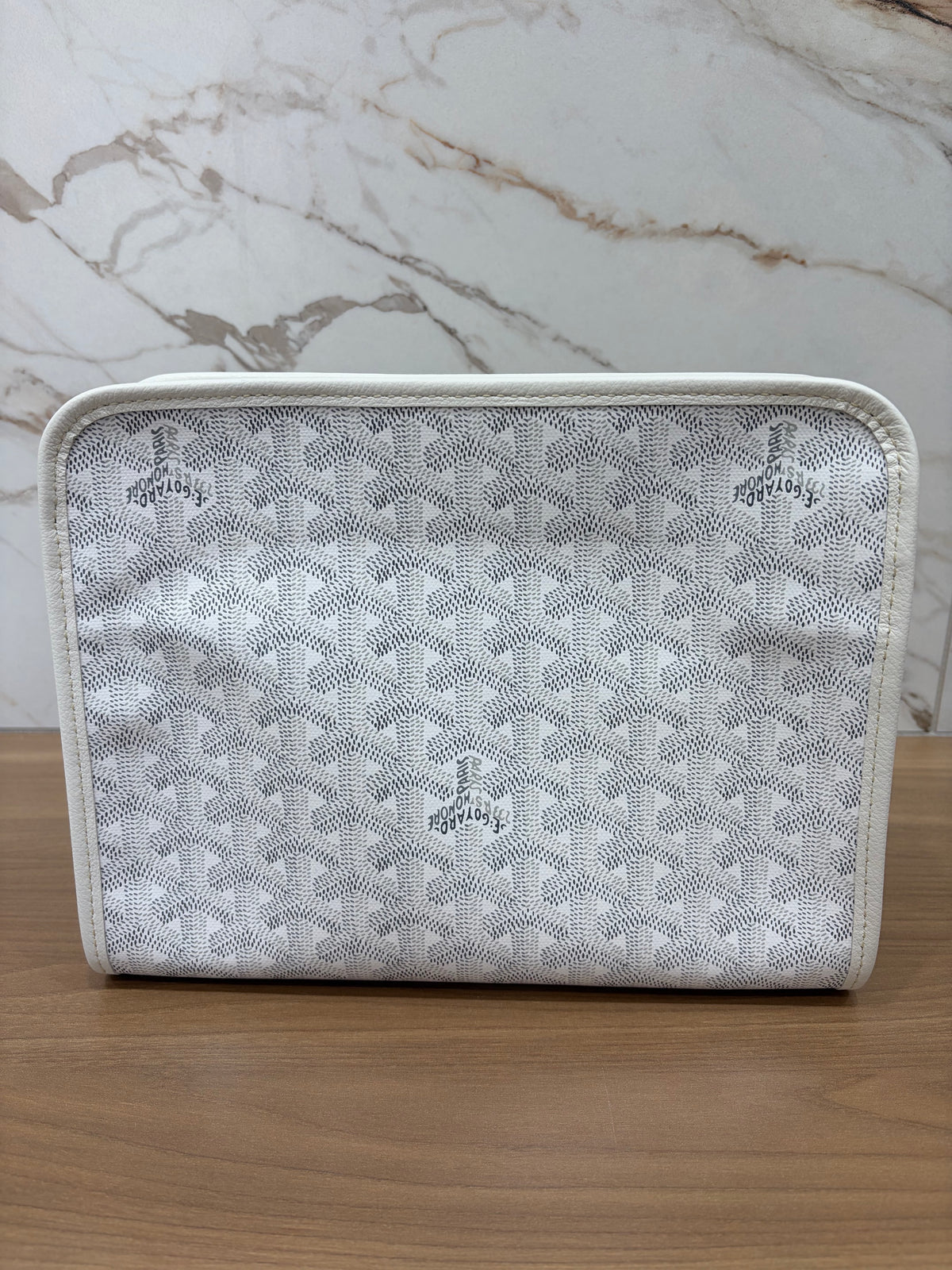 Goyard White Jouvence PM Toiletry Bag