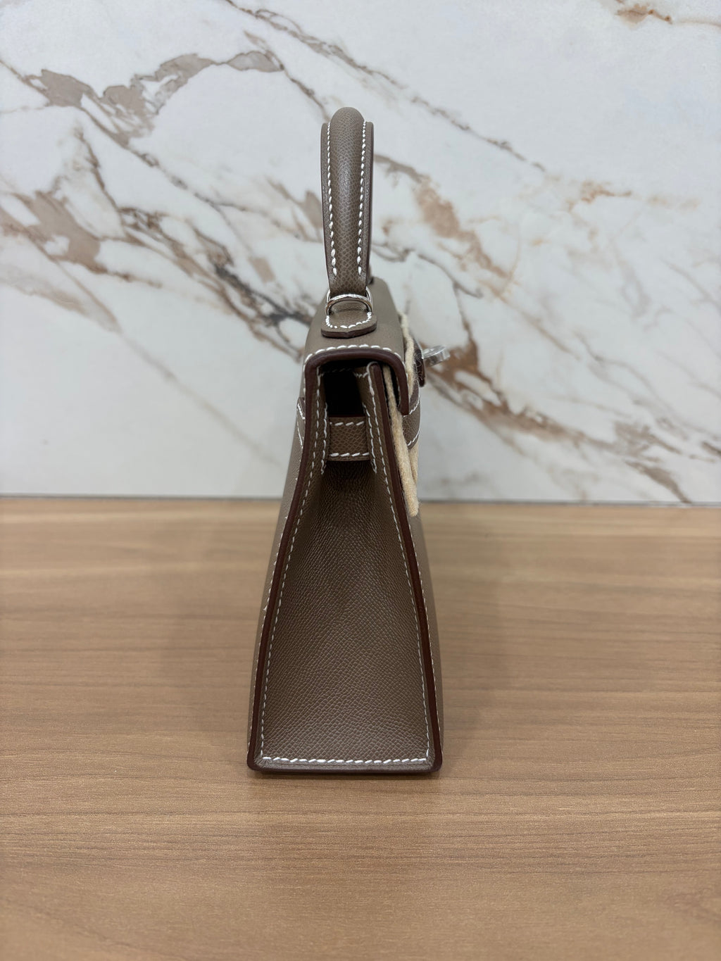 N/A Hermes Mini Kelly Etoupe Epsom