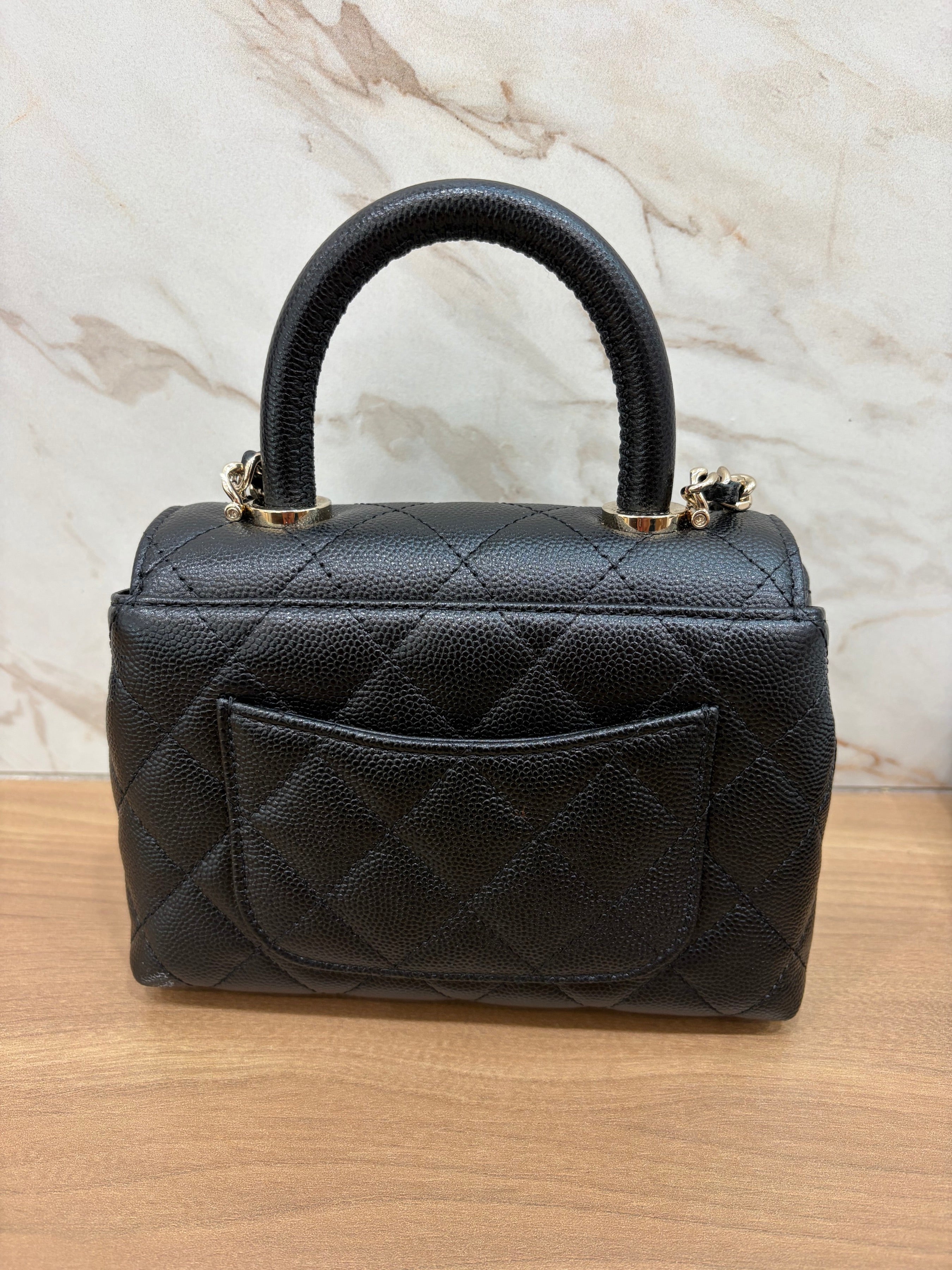 N/A Chanel Mini Flap Bag With Top Handle