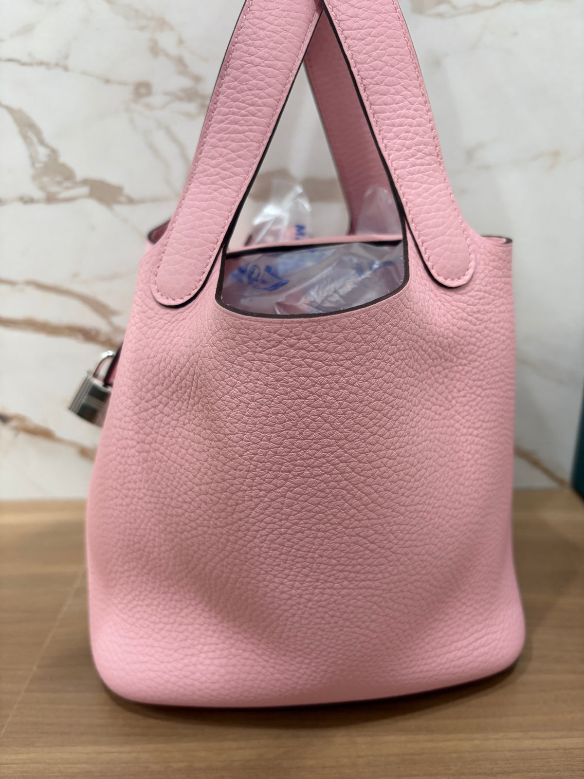 N/A Hermes Picotin Lock 18 Rose Sakura Togo