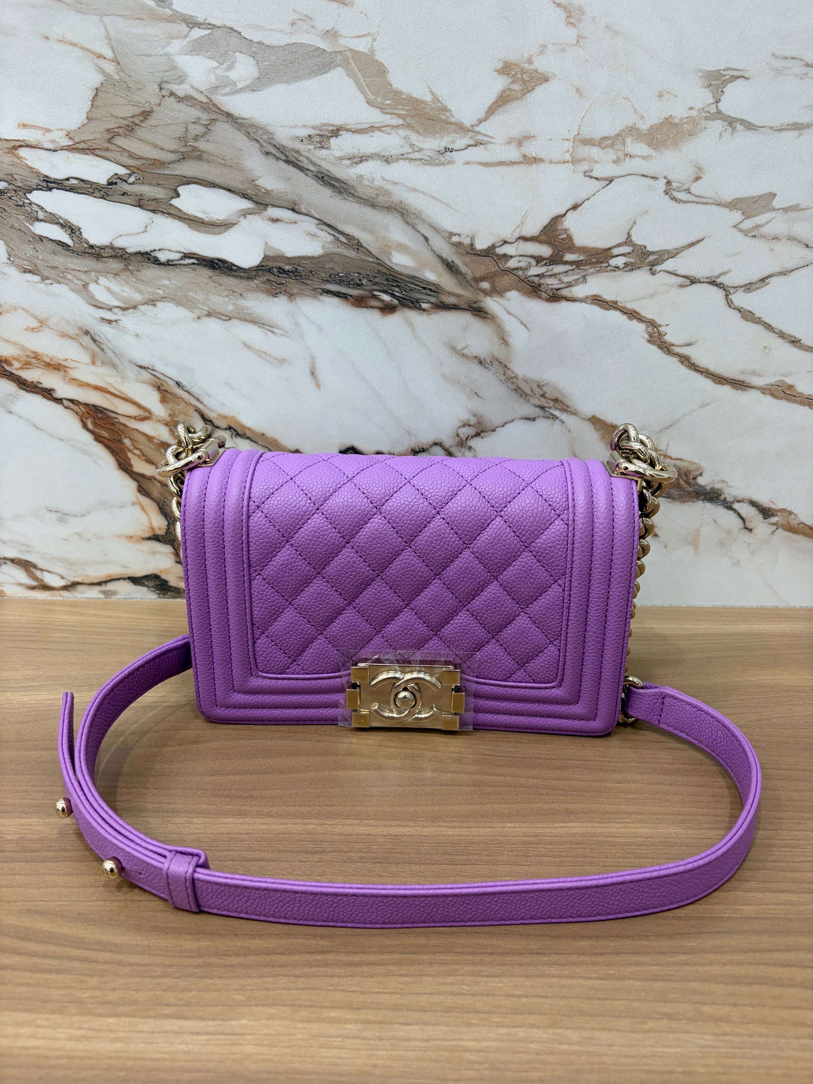 N/A CHANEL BOY BAG PURPLE