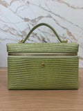 Chanel Olive Green Lizard Vanity