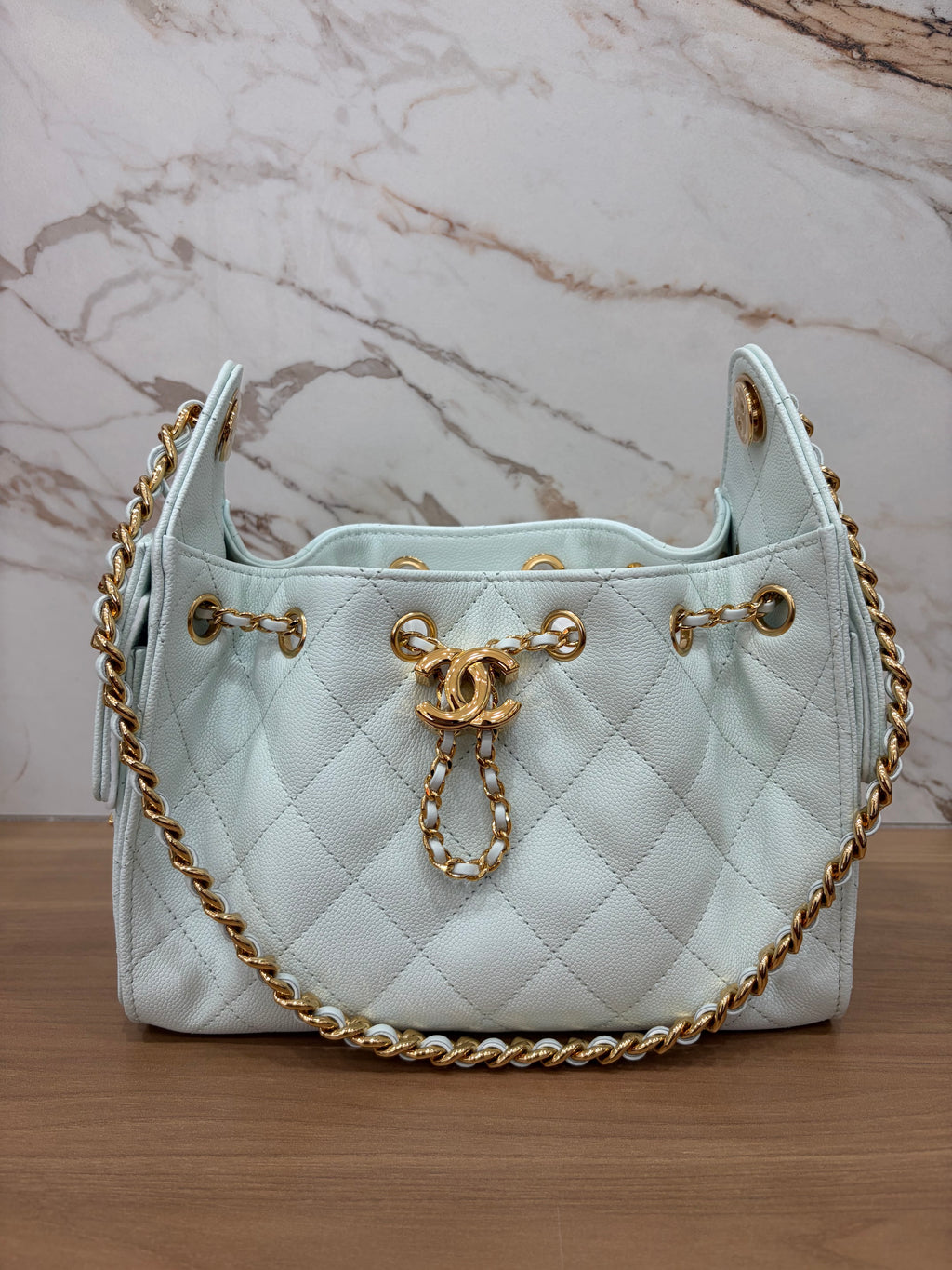 N/A Chanel Mini 25 Hobo Bag Light Blue