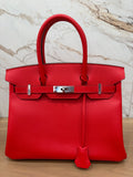 N/A Hermes Birkin 30 Epsom Rouge De Coeur