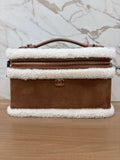 Chanel Suede & Fur Vanity with Chain