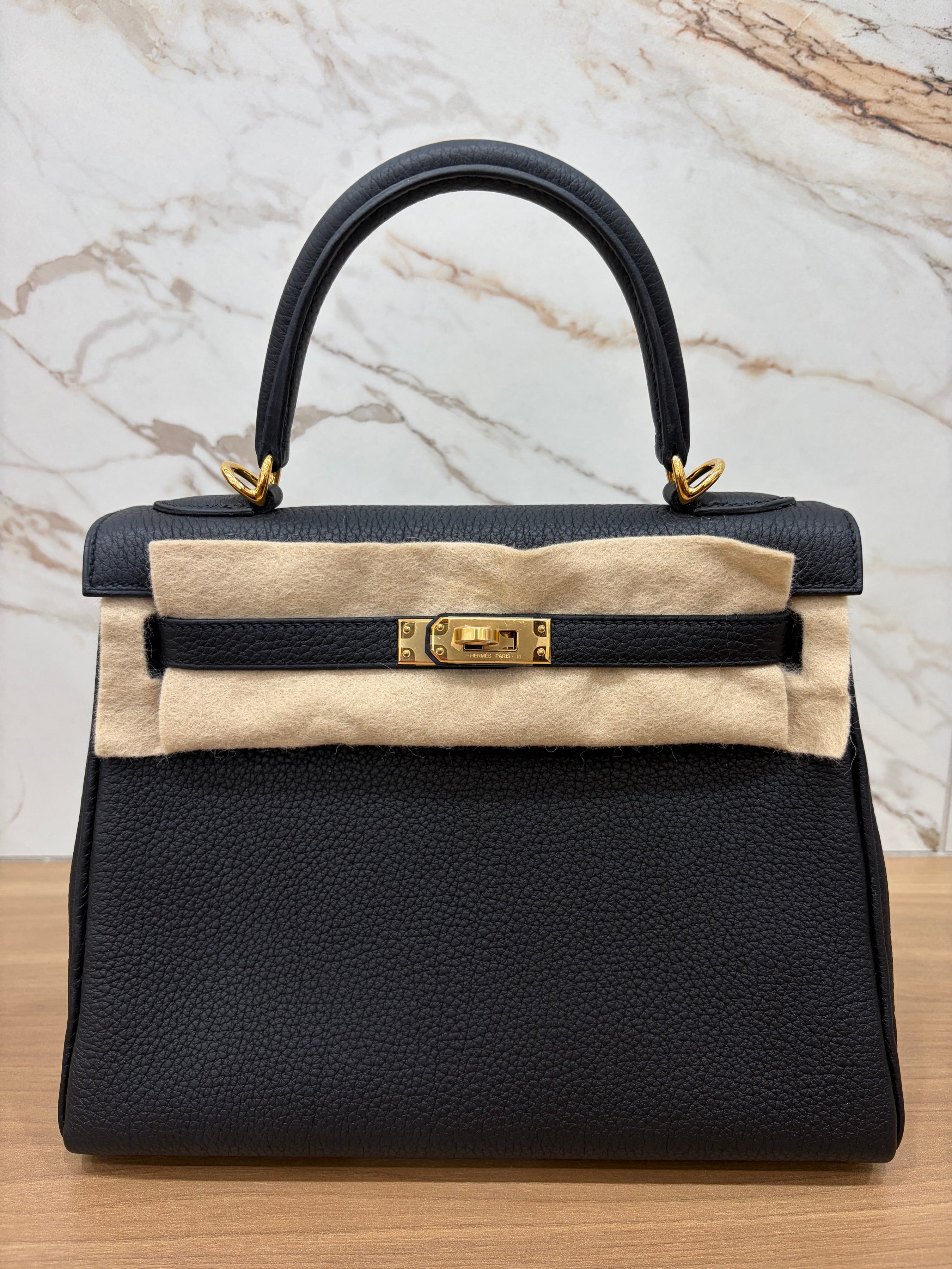 N/A Hermes Kelly 25 Togo Black