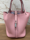 N/A Hermes Picotin Lock 18 Rose Sakura Togo