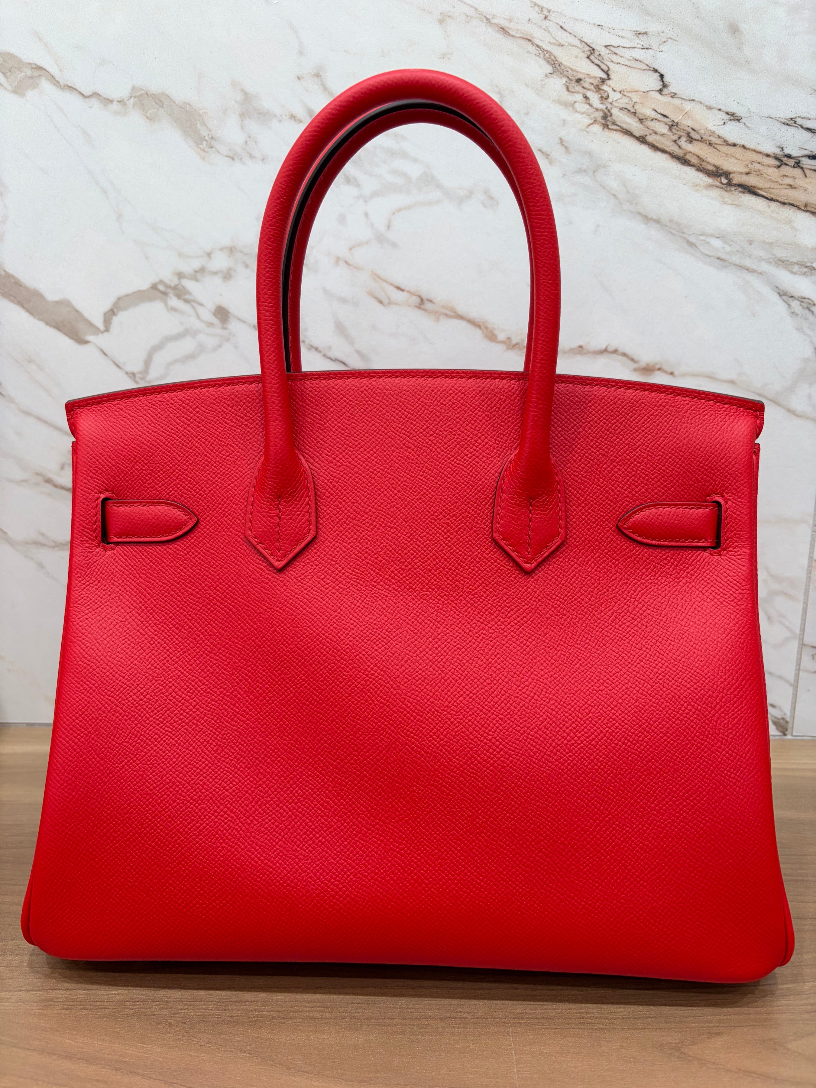 N/A Hermes Birkin 30 Epsom Rouge De Coeur