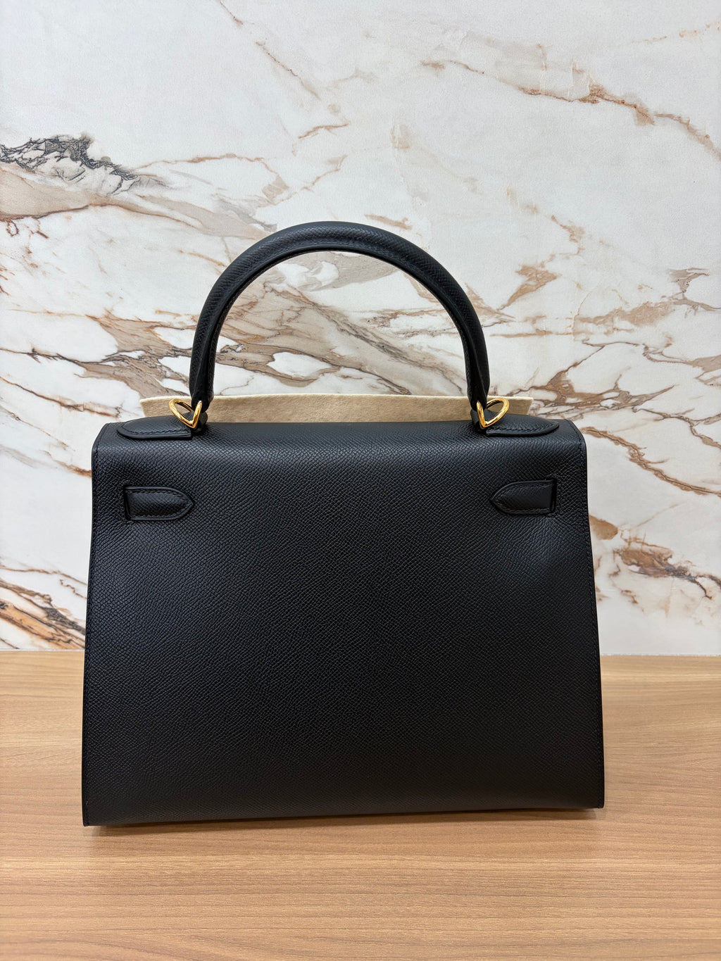 N/A Kelly II Sellier 28 Epsom Calfskin 89 Noir