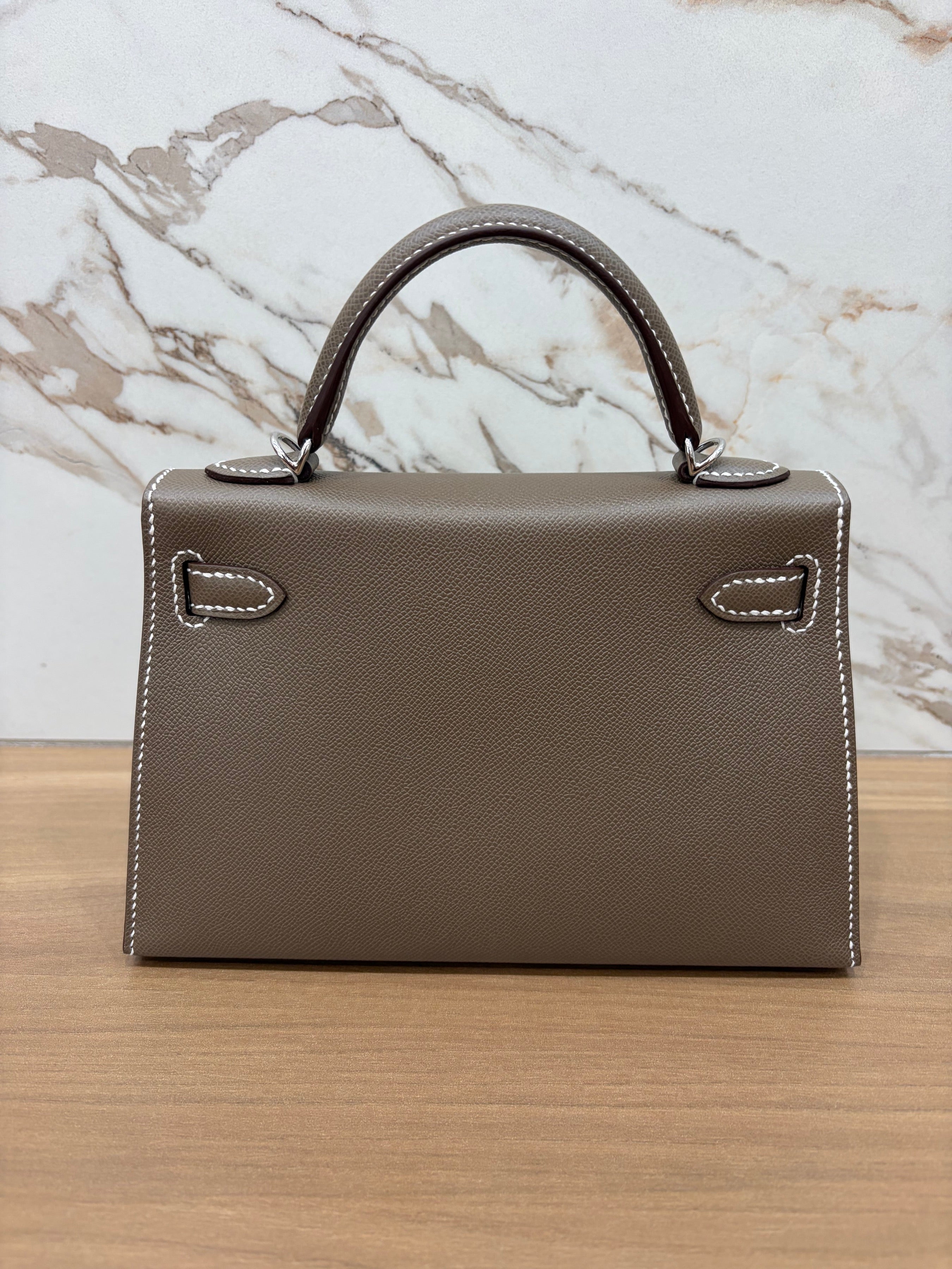 N/A Hermes Mini Kelly Etoupe Epsom