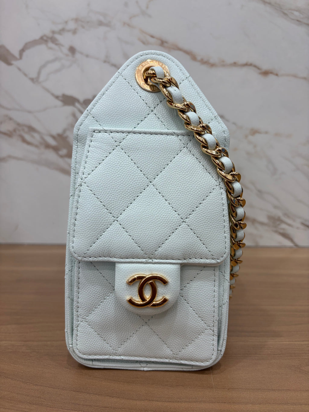 N/A Chanel Mini 25 Hobo Bag Light Blue