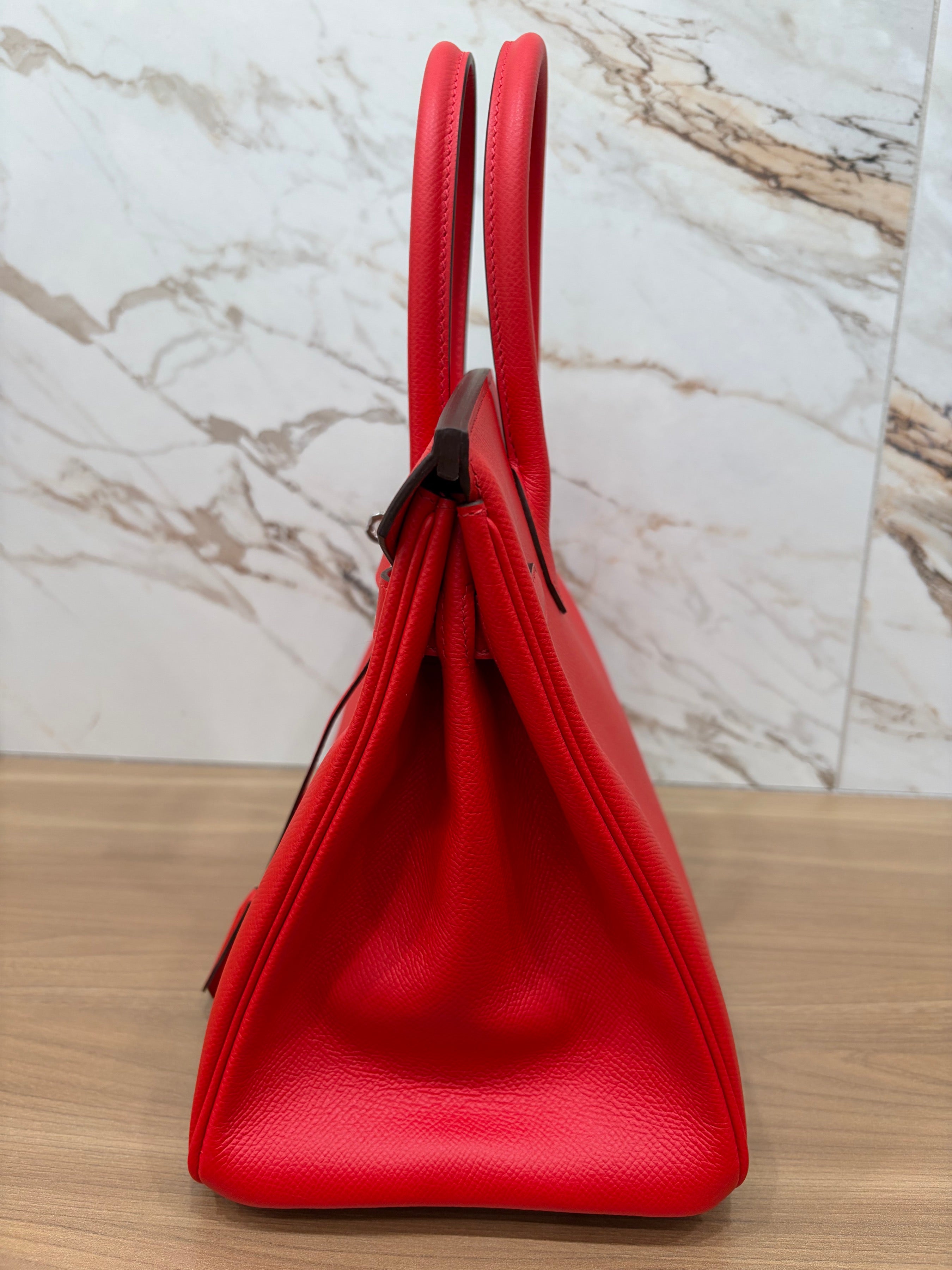 N/A Hermes Birkin 30 Epsom Rouge De Coeur
