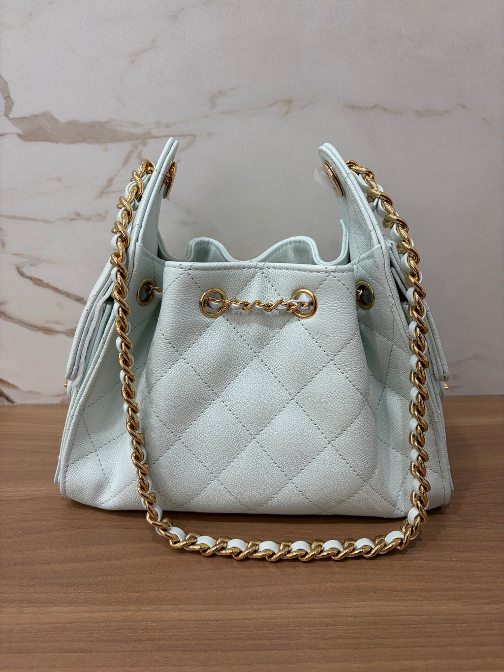 N/A Chanel Mini 25 Hobo Bag Light Blue