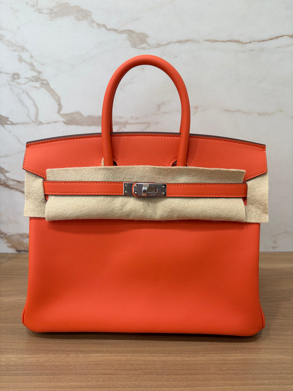 N/A Hermes Swift Birkin 25 Orange