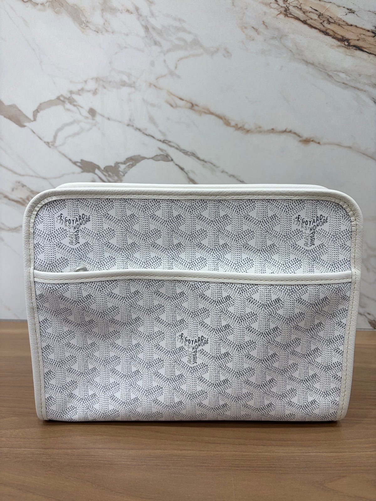 Goyard White Jouvence PM Toiletry Bag