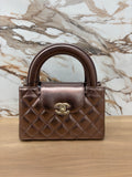 N/A CHANEL KELLY METALLIC BROWN