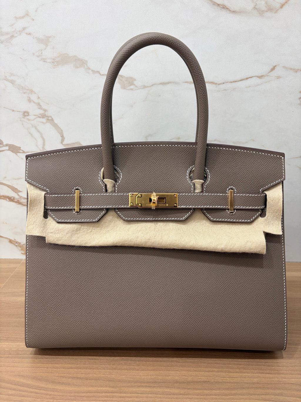 N/A Hermès Birkin 30 Etoupe Epsom Gold Hardware