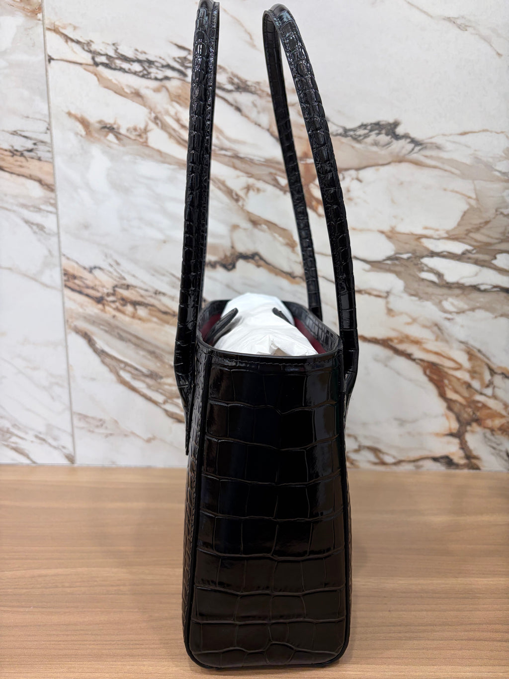 Chanel Mini Tote Black Crocodile Gold Hardware