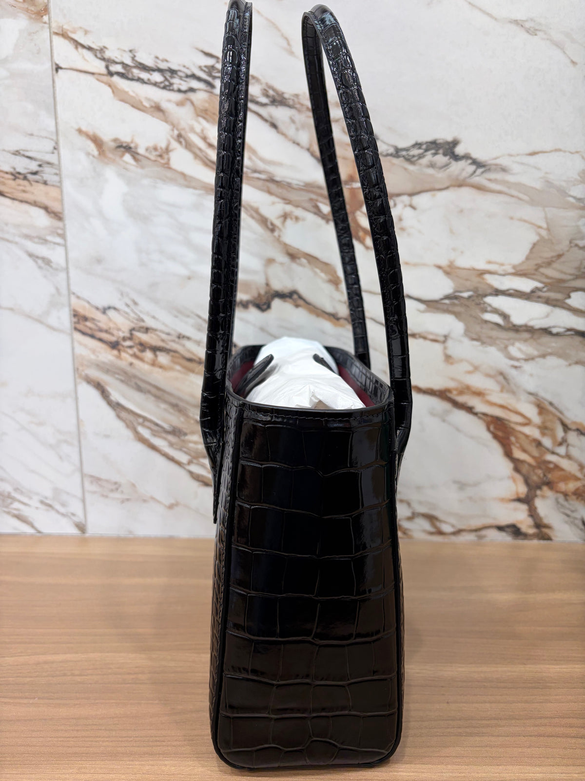Chanel Mini Tote Black Crocodile Gold Hardware