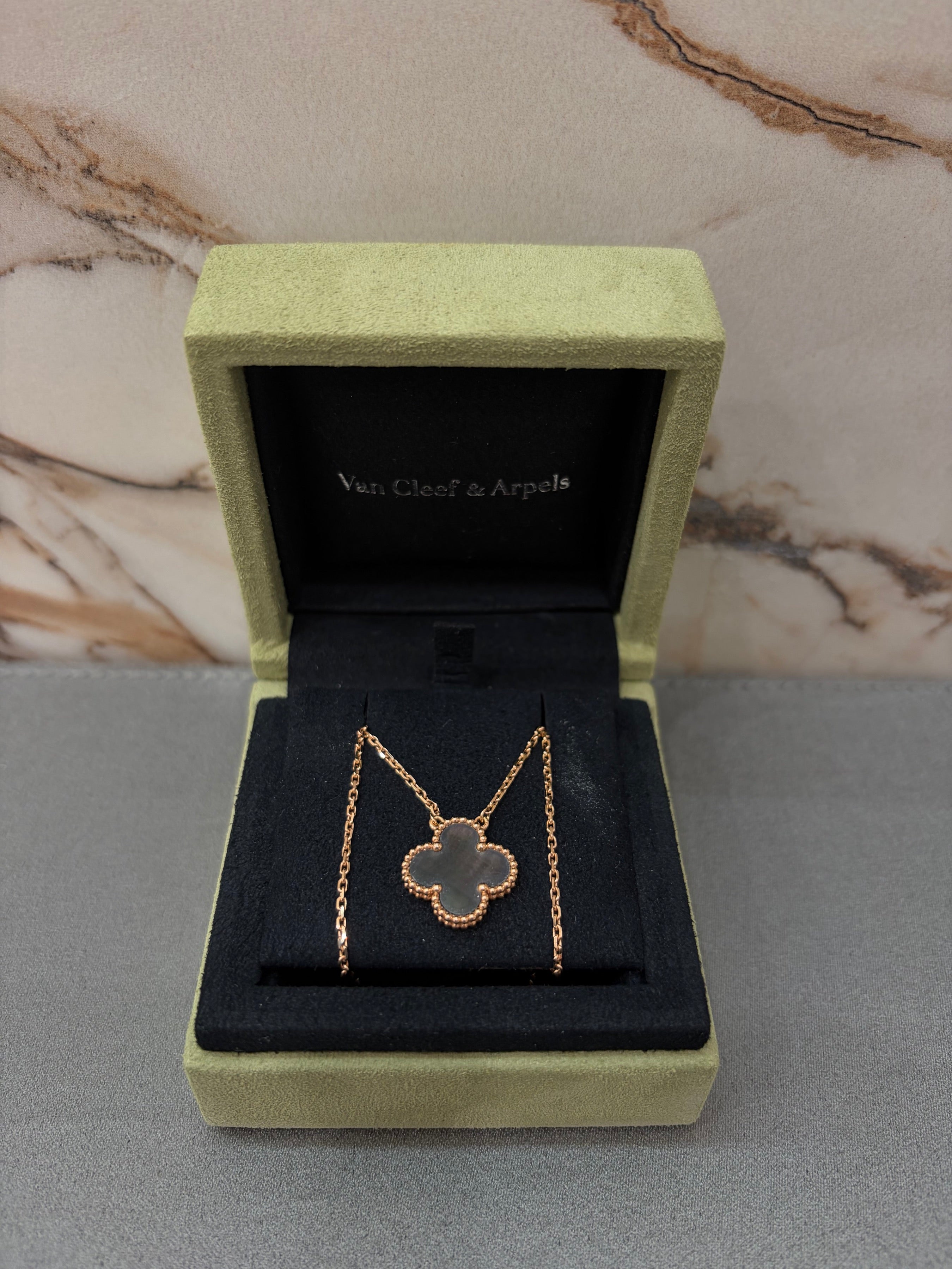 N/A Van Cleef- Vintage Alhambra pendant gray mop