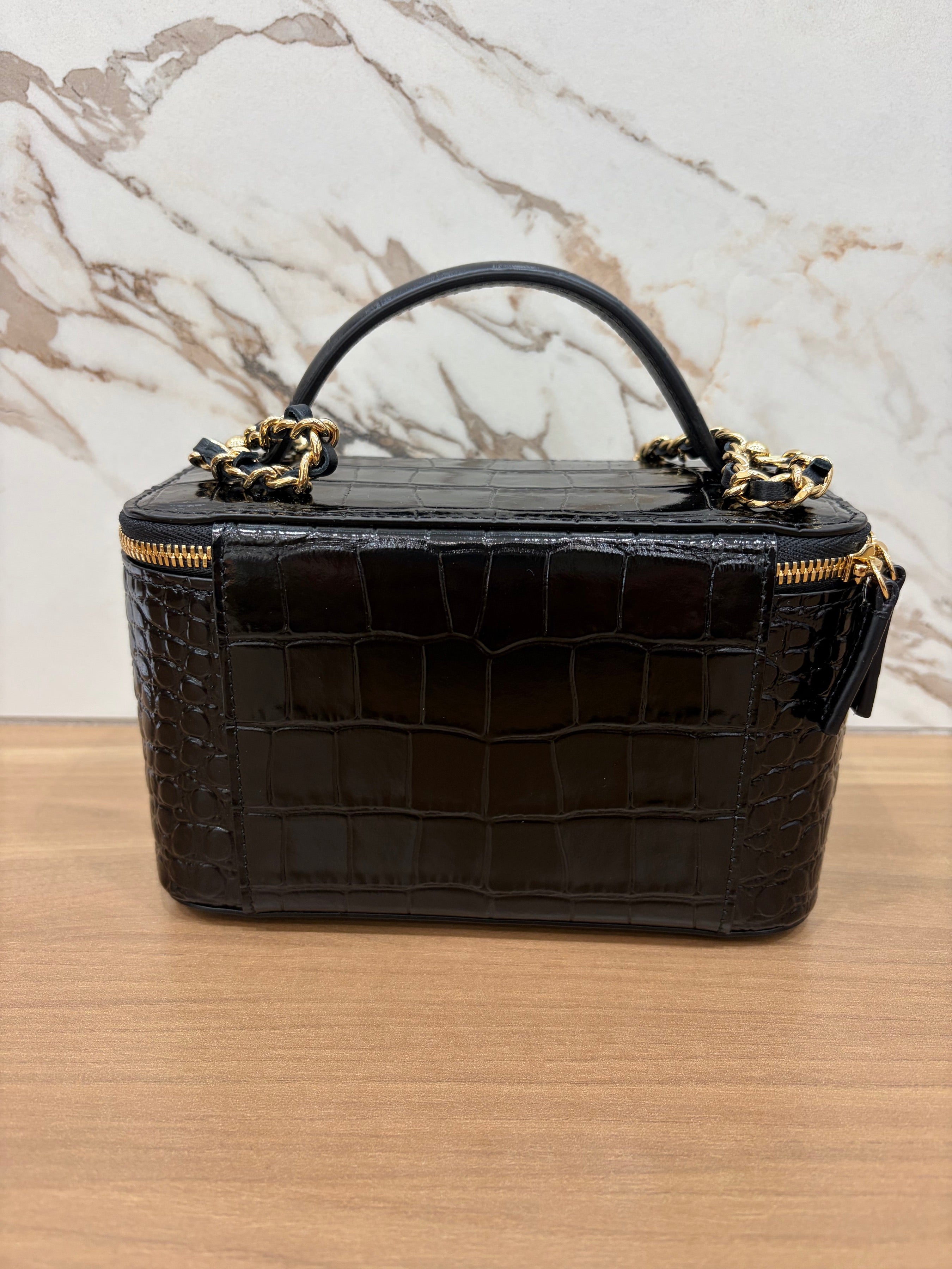 N/A Chanel Crocodile Calfskin Vanity with Chain