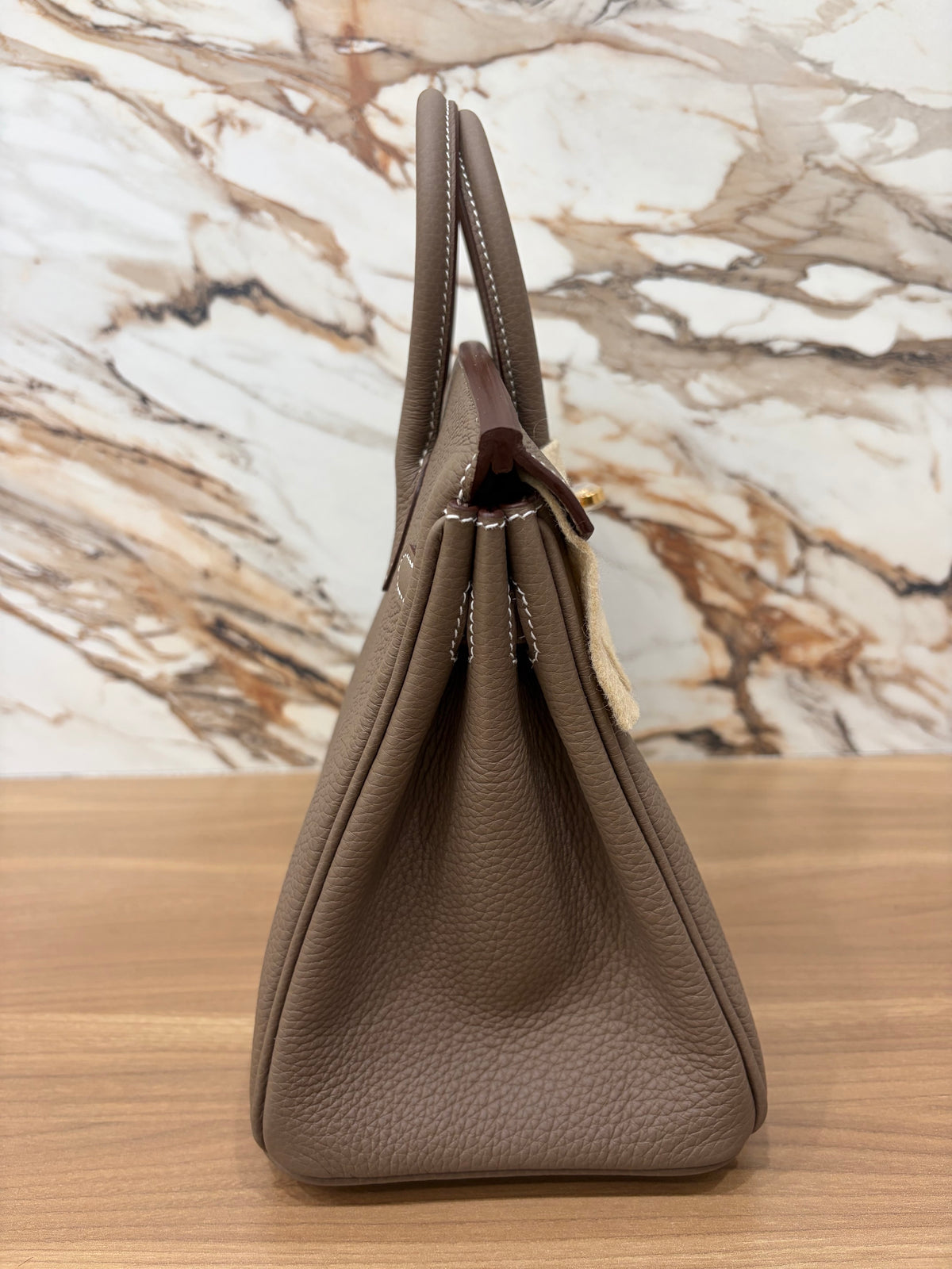 N/A  Hermès Birkin 25 Etoupe Togo Gold Hardware