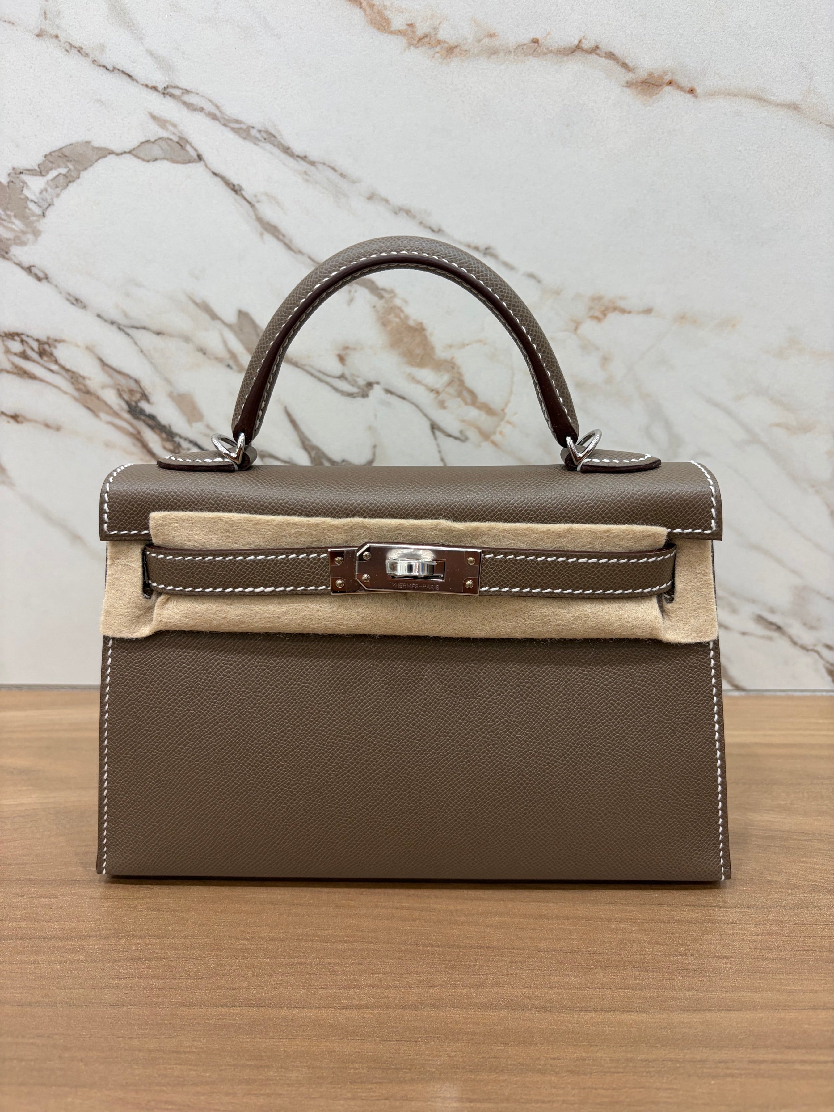 N/A Hermes Mini Kelly Etoupe Epsom