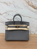 N/A Birkin 25 Gris Etain Permabrass 2024