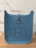 N/A Hermes Mini Evelyne Bleu Jean